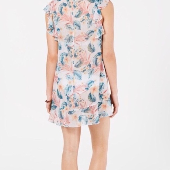 Miken Swim Floral Lace Up Beach Cover-Up M - Picture 2 of 2